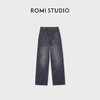ROMI STUDIO“美式高街”高支长绒棉梭织高腰直筒牛仔裤 RWCAX86976 商品缩略图0