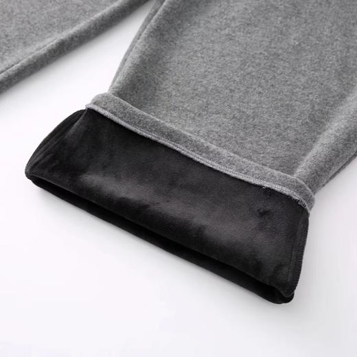 D110914加绒保暖毛呢直筒休闲裤女高腰抽绳宽松百搭呢子长裤 商品图14