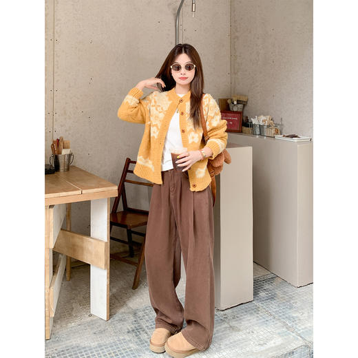 <曾小咸推荐>现货秒杀 ！微信超特价！韩系提花开衫毛衣 日常239.99 立减140 秒杀99.99！！ 商品图1