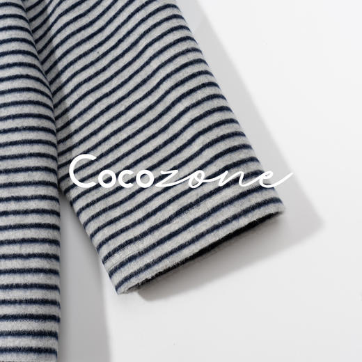 COCO ZONE 刘 一一 “条纹控”莱赛尔混纺立领长袖T恤 CD2A2818 商品图3