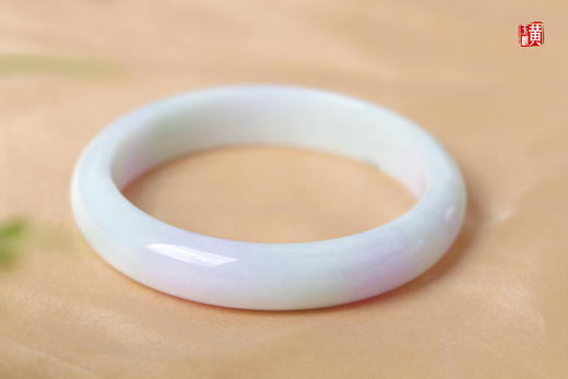 天然翡翠春带彩手镯 圈口：60mm 商品图3