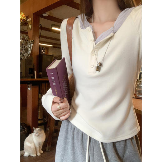 <曾小咸推荐>现货秒杀 ！微信超特价！假两件连帽T恤 日常159.99 立减60 秒杀99.99！！ 商品图1