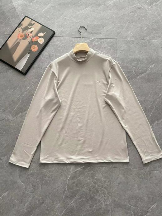 D110913户外休闲衣男士速干运动微拉绒半高领长袖T恤 商品图10