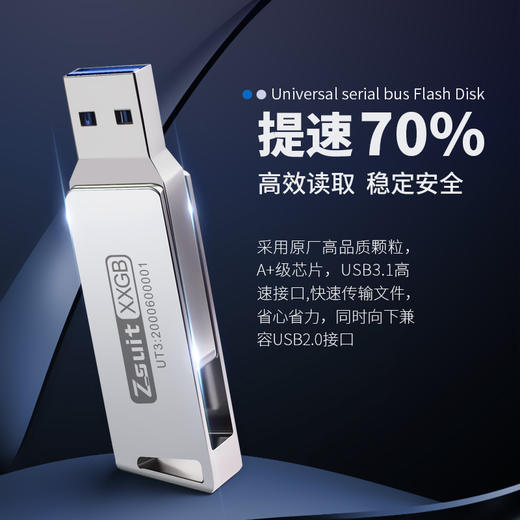 双接口手机u盘type-c旋转车载优盘 usb3.0高速金属u盘 32G电脑两用64G 商品图1