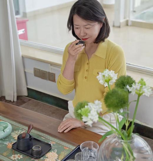 哥弟同款V领POLO金扣通勤也温柔坑条桑蚕丝超细羊毛衫 商品图0