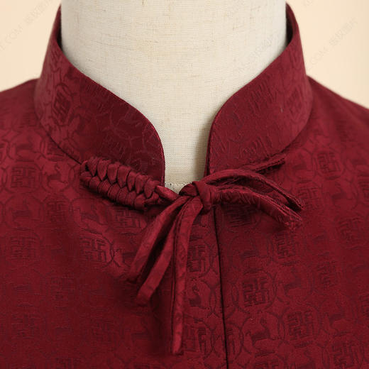 高品质寿服女棉套“一路万福”（深枣红、紫红）百年传统工艺寿衣 商品图6