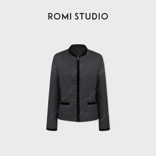 ROMI STUDIO“两面双穿”90白鹅绒轻盈丝绒圆领羽绒外套RWCWWG6035 商品图0