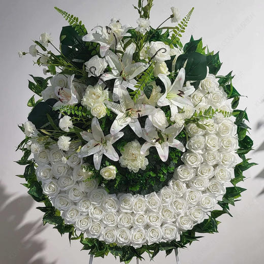 仿真鲜花1米花圈（拼色）国际品质仿真花 商品图1