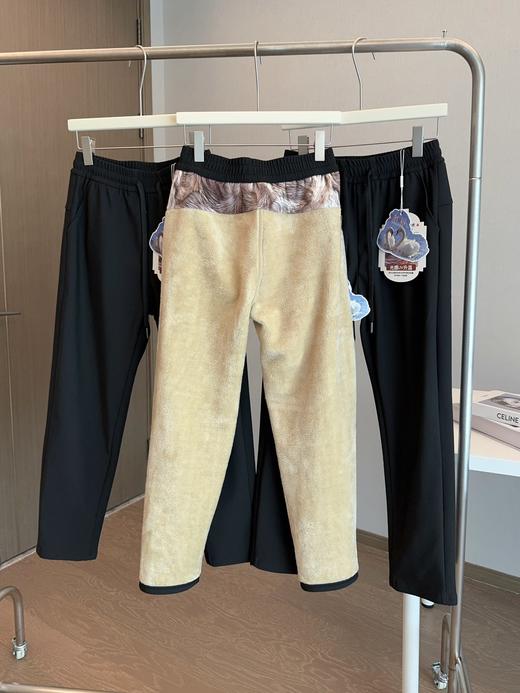 冬季光感UV锁温90白鹅绒纯色加绒保暖锥形小直筒羽绒裤棉裤情侣装 非常复杂工艺黑科技的的一批情侣装鹅绒裤 90%白鹅绒拼接光感UV锁温技术 商品图2