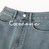 COCO ZONE 刘 一一 侧边弧形拼接做旧牛仔裤 CD1A1677 商品缩略图2
