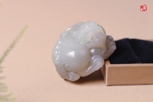 和田烟紫玉貔貅手把件/摆件 商品图4