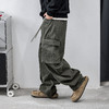 徐太浪【多口袋 立体裁剪】复古绿色工装裤男秋冬宽松直筒休闲裤 商品缩略图1
