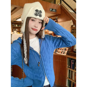 <曾小咸推荐>拉链连帽毛衣秋冬款