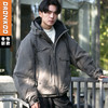 DRONKOO 2025 连帽骨位擦色户外风短款中厚羽绒服 商品缩略图0