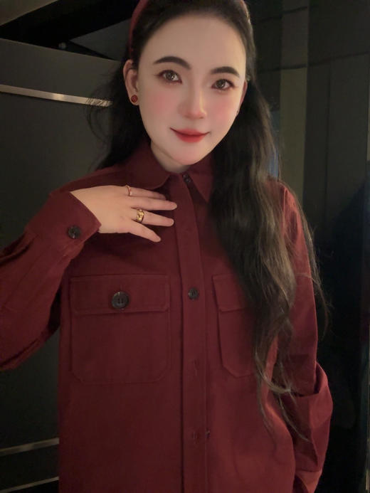 杨树林 单排扣尖领长袖衬衫 商品图2