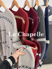 专柜实拍【自留款！兔毛+绵羊毛】拉夏贝尔/La Chapelle韩系圆领撞色菱格针织衫慵懒风宽松显瘦毛衣 商品缩略图2
