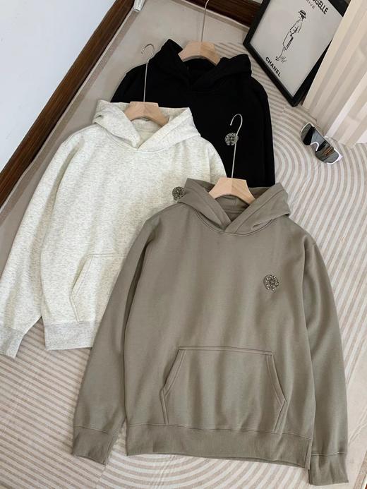 D110931秋冬连帽金属马蹄扣加绒卫衣男女同款 商品图9