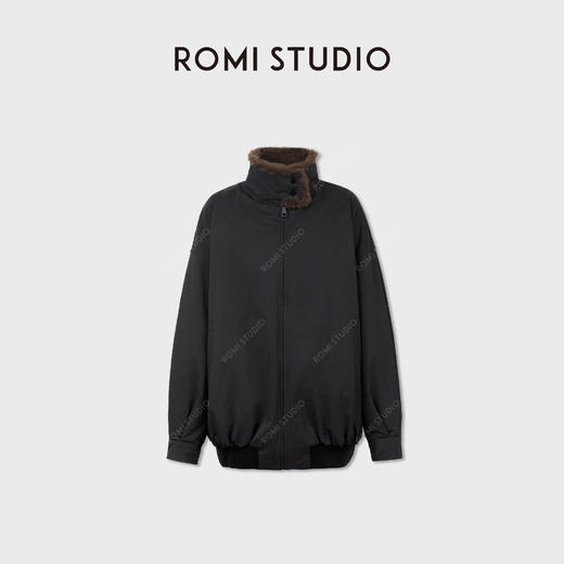 ROMI STUDIO“拉贡白鹅绒”山羊绒皮草领拼羽绒三防外套RWCWW86764【不翻单】 商品图2