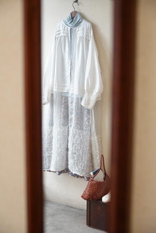 Bunon丝质羽毛叠穿罩裙 商品图11