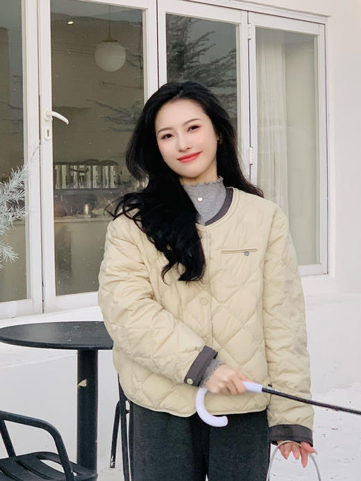 【百图lulu定制】【云朵羽绒服】90白鸭绒 菱形格纹 椭圆形下摆 慵懒 轻盈羽绒服 商品图10