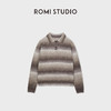 ROMI STUDIO羊毛混纺亲肤挺括渐变复古感POLO套头毛衫RWCASU6967 商品缩略图0