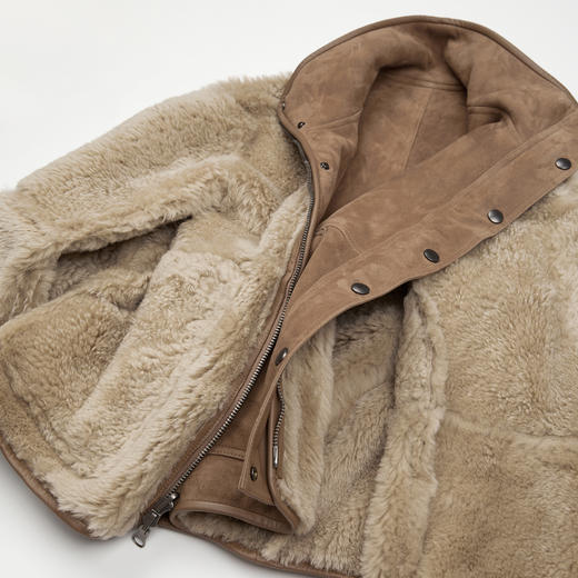 ROMI STUDIO冰岛绵羊皮绒面皮毛一体蓬松卷曲皮草外套 RWCWW06819 商品图4