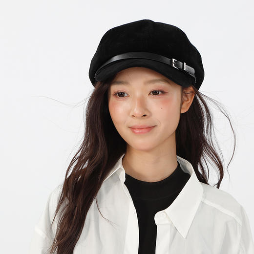 经典皮条八角帽其他类帽纪念日百货门店同款（咖啡色有色差介意慎拍）164144086 商品图3