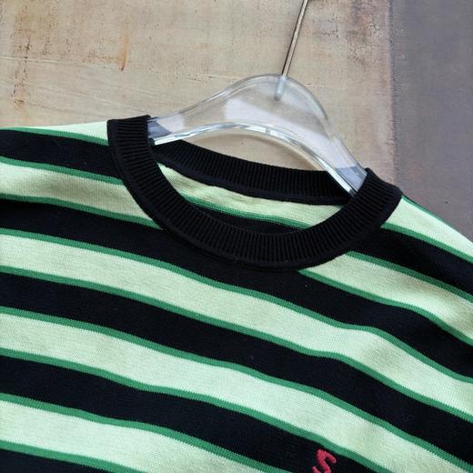 Sh＆ort Sent＆ence 撞色条纹圆领套头宽松长袖针织衫 （蕾姐上身S） 商品图12