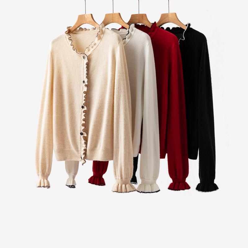 S·Y·C【法式香奢】山羊绒保暖开衫外套女R240272