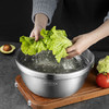 美厨（maxcook）304不锈钢盆筛2件套 30cm加厚大号洗菜盆 米筛味斗套装MCWA1167 /厨具 /厨房储物 /料理盆 商品缩略图1
