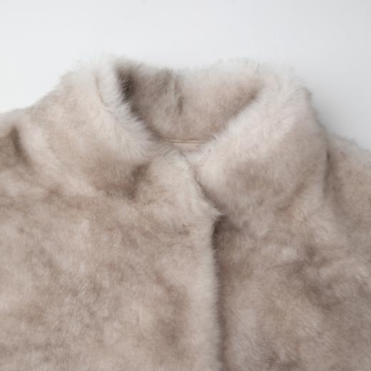 ROMI STUDIO西班牙进口羊皮拉贡原毛正反两穿皮草外套 RWCWW87035 商品图2