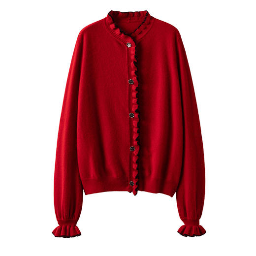 S·Y·C【法式香奢】山羊绒保暖开衫外套女R240272 商品图2