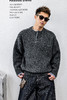 徐太浪【慵懒风 毛绒感】亨利领灰色毛衣男秋冬男装内搭针织上衣 商品缩略图4