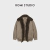 ROMI STUDIO“拉贡白鹅绒”山羊绒皮草领拼羽绒三防外套RWCWW86764【不翻单】 商品缩略图1