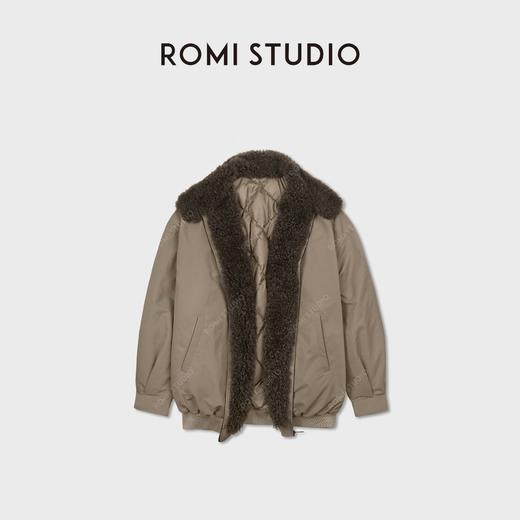 ROMI STUDIO“拉贡白鹅绒”山羊绒皮草领拼羽绒三防外套RWCWW86764【不翻单】 商品图1