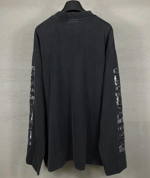 男款字母寬鬆长袖T恤he004 商品图1