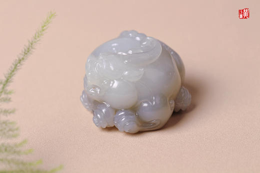 和田烟紫玉貔貅手把件/摆件 商品图2