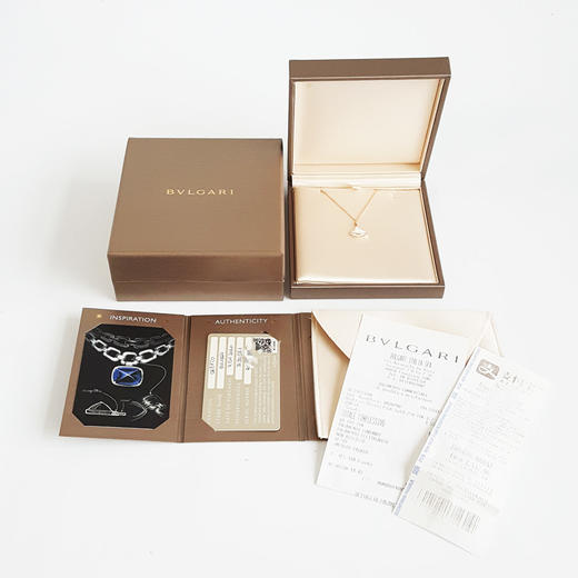 【95新】BVLGARI宝格丽350581DIVAS’DREAM系列 18K玫瑰金单钻小号白贝母扇子项链女士251025NJS12现售价：9200 商品图1