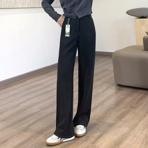 710g显瘦王报恩西裤秋冬加厚醋酸羊毛气质通勤窄阔腿裤 商品图6