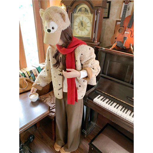 <曾小咸推荐>波点两穿羊羔毛外套 商品图4