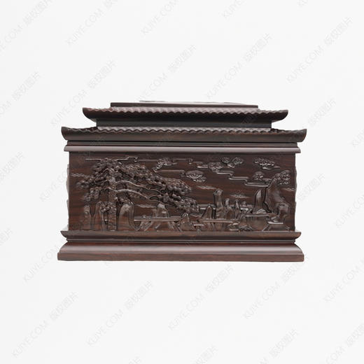 高品质寿盒“寿山福海”大果紫檀 商品图1