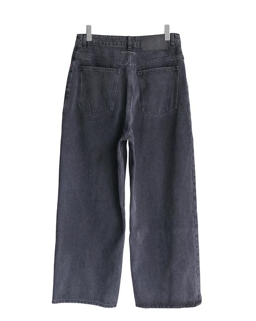 中性款泼墨做旧阔腿牛仔裤长裤 鹿晗同款hu016 商品图1