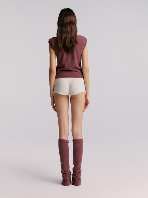 Her Senses｜时装 12WTT19K1 高领针织背心 [ 雪白WH23 / 葡萄紫PU02 ] 商品图2