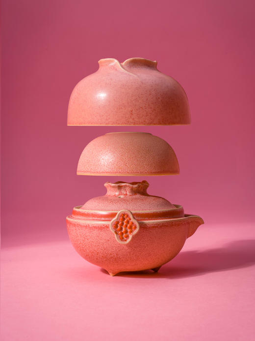 【预售7天】万仟堂便携式旅行茶具陶瓷快客杯一壶二杯茶具套装家用办公室多福 瓷器商品不支持七天无理由 商品图1