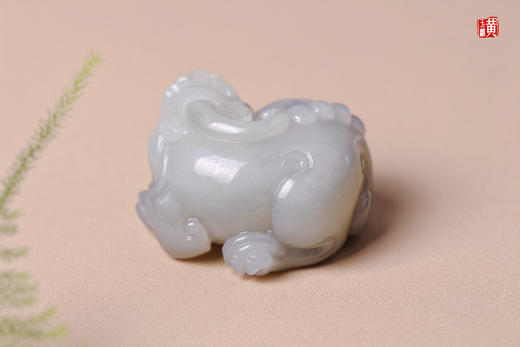 和田烟紫玉貔貅手把件/摆件 商品图3