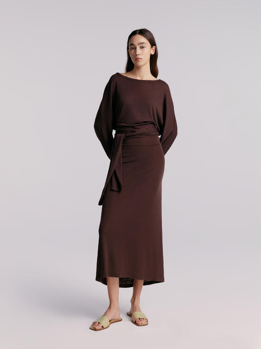 Her Senses｜时装 12HDR17J1 长袖针织连衣裙 [ 甘草棕BR17 ] 商品图0