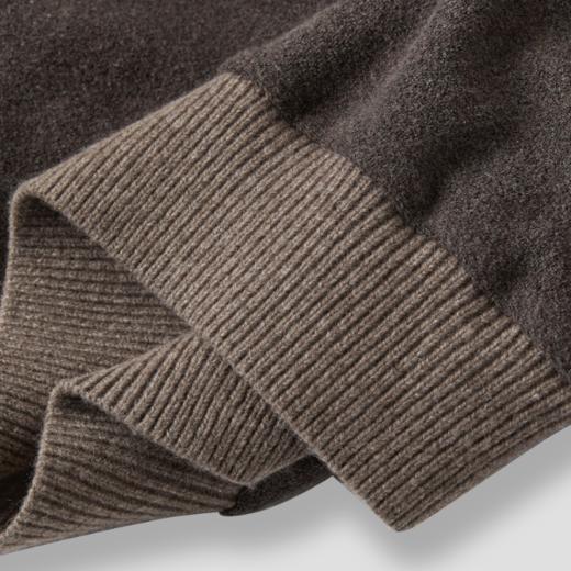 ROMI STUDIO“美式复古”羊毛混纺螺纹撞色宽松套头卫衣 RWCASU5514 商品图4