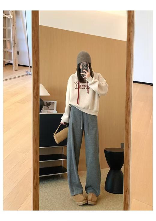 美式复古字母奥利绒数码印做旧连帽显瘦长袖卫衣 商品图9