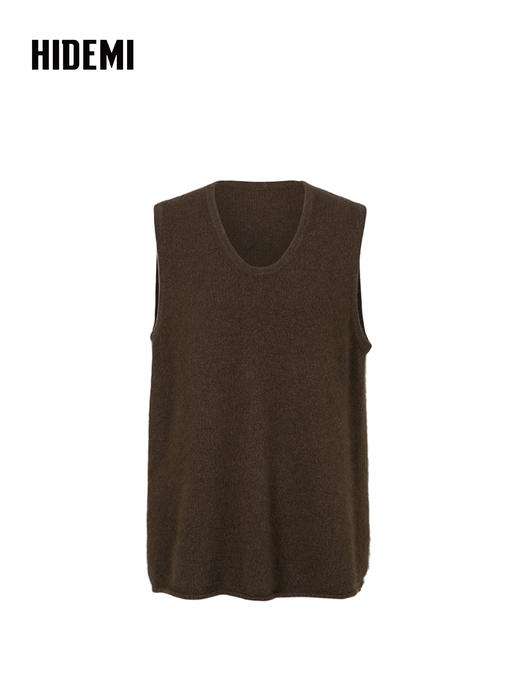 HIDEMI 深棕色浣熊毛厚款简约设计感三件套 商品图7