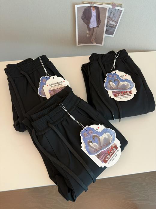 冬季光感UV锁温90白鹅绒纯色加绒保暖锥形小直筒羽绒裤棉裤情侣装 非常复杂工艺黑科技的的一批情侣装鹅绒裤 90%白鹅绒拼接光感UV锁温技术 商品图12